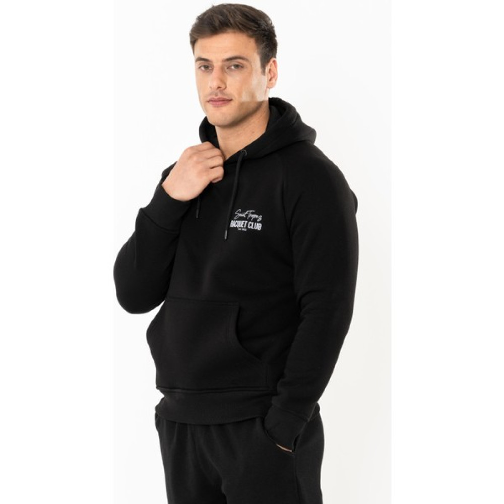 Coredra Racquet Lovers Regular Hoodie Erkek - Siyah Erkek Sweatshirt Fiyatı