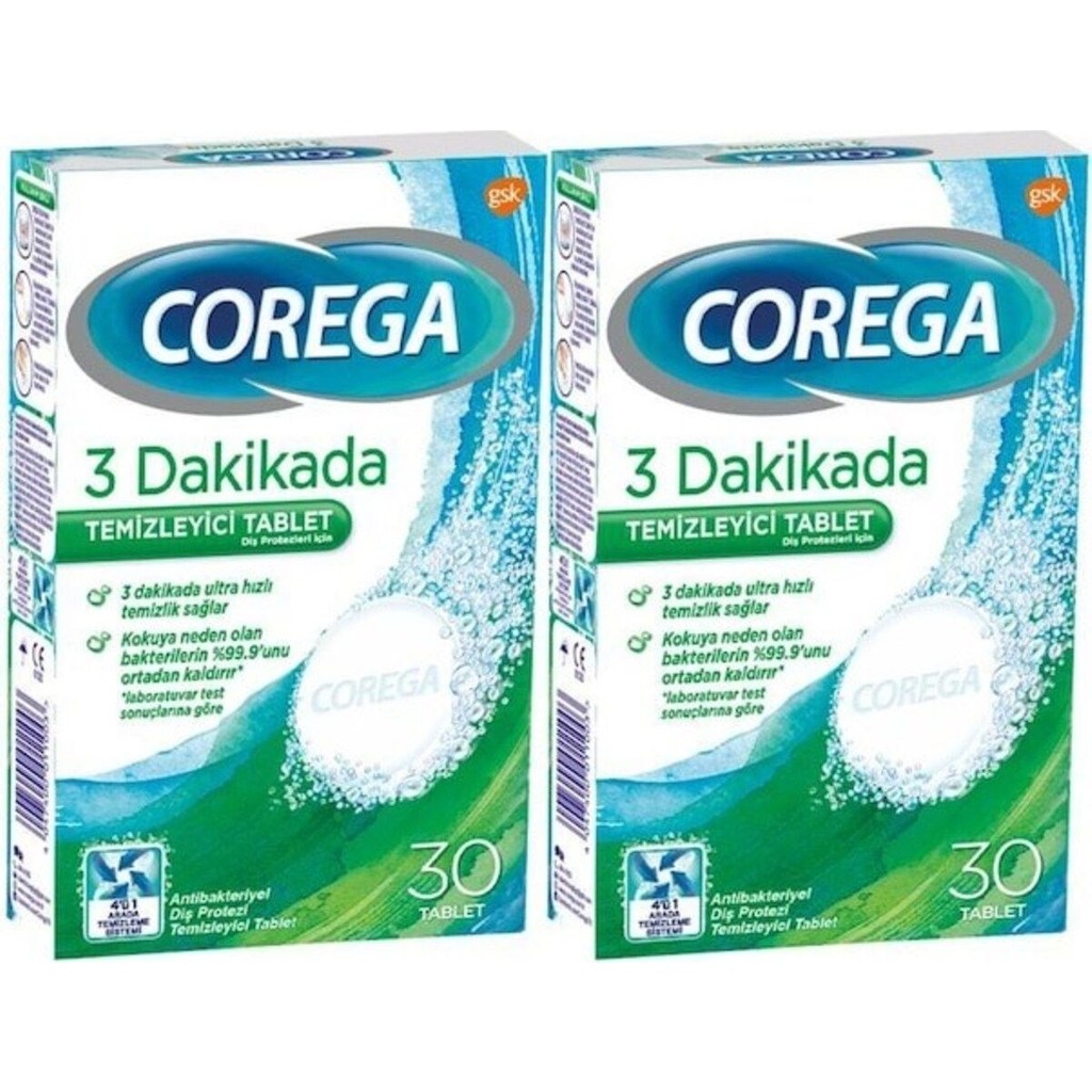 Corega 3 Dakikada Protez Temizleyici Tablet 2 x 30 Tablet Diğer Fiyatı