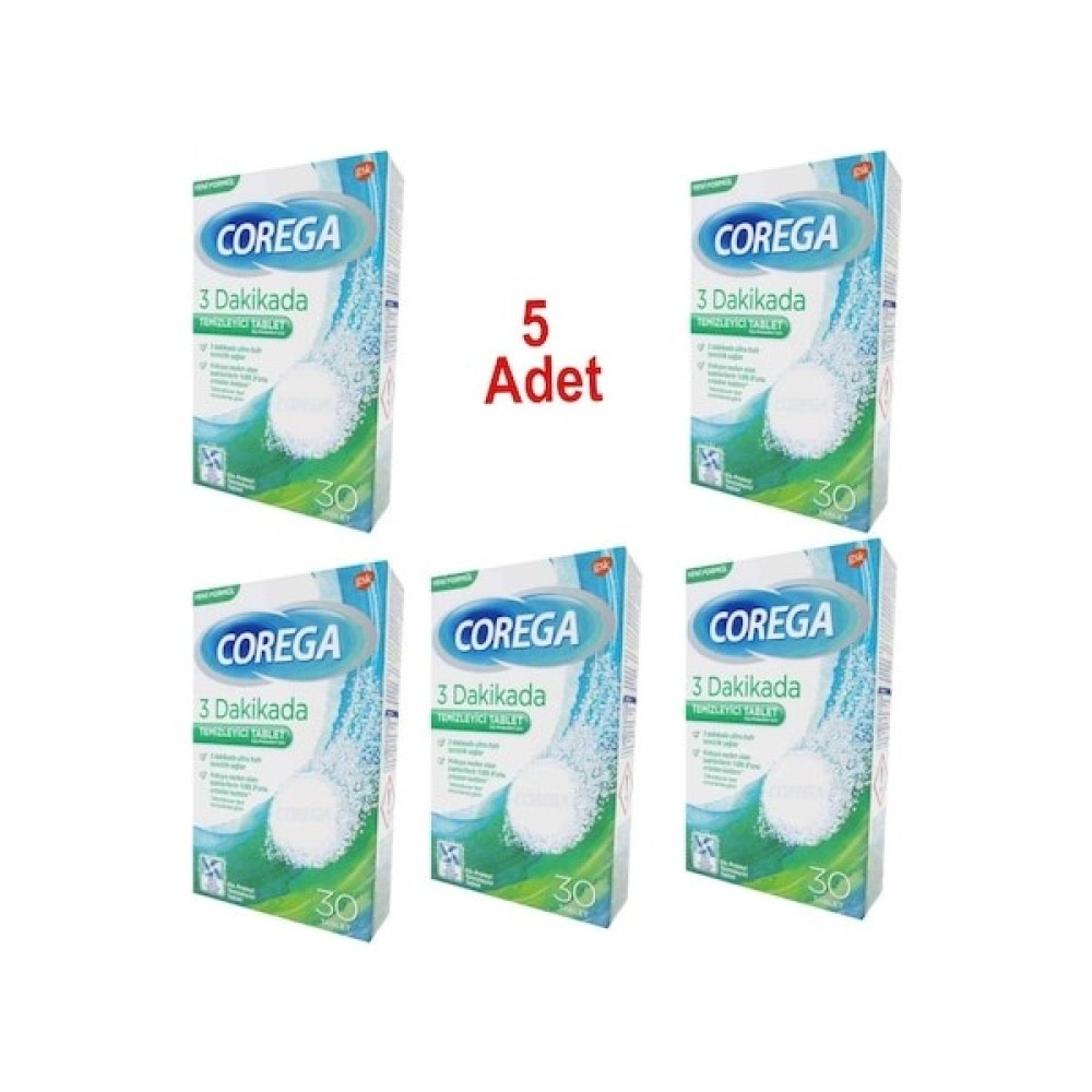 Corega Bio Diş Temizleme 30 Tablet 5 Adet Diş Beyazlatıcılar Fiyatı