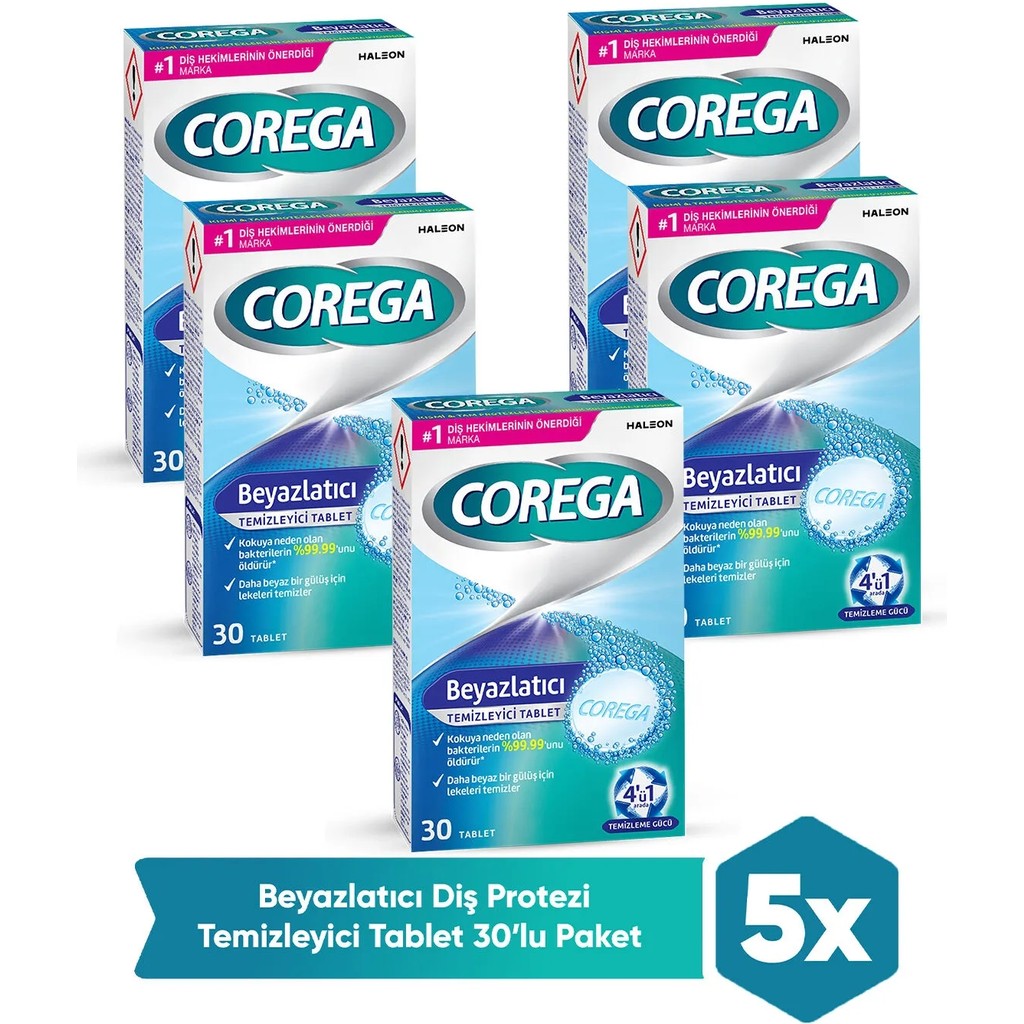 Corega Proguard & Retianer Diş Aparatı Temizleyici Tablet 150 Adet (30 x 5) Diş Macunları Fiyatı