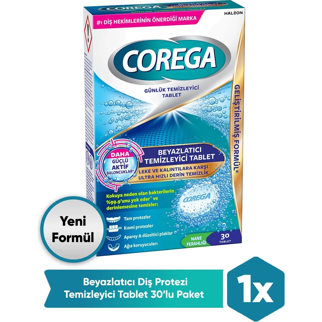 Corega Temizleyici Tablet 150 Adet 30'lu Hızlı Etkili Temizlik Özelliği ile Diğer Fiyatı
