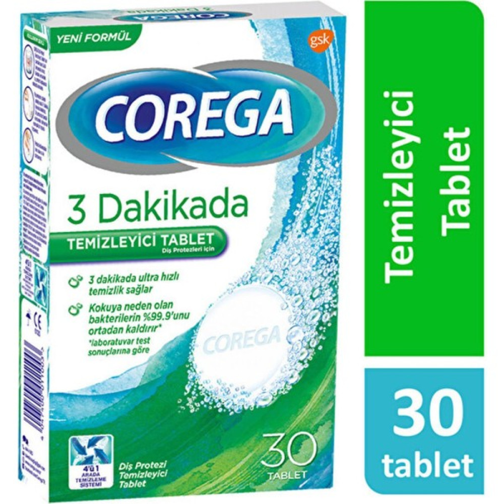 \ Corega Temizleyici Tablet 30'lu\ Oto Boyaları Fiyatı