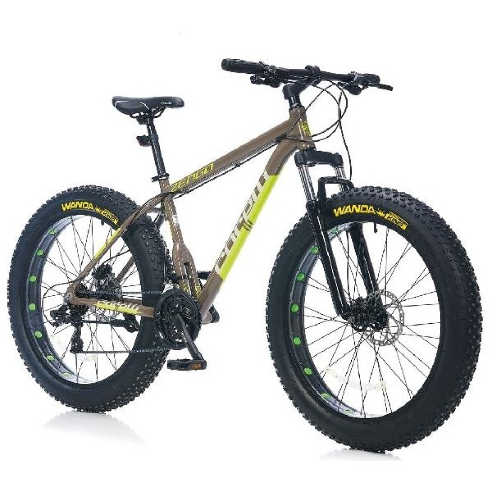Corelli Zengo 26 Jant Fat Bike H.disk Fren 21V K:16 Gri-Yeşil Dağ Bisikletleri Fiyatı