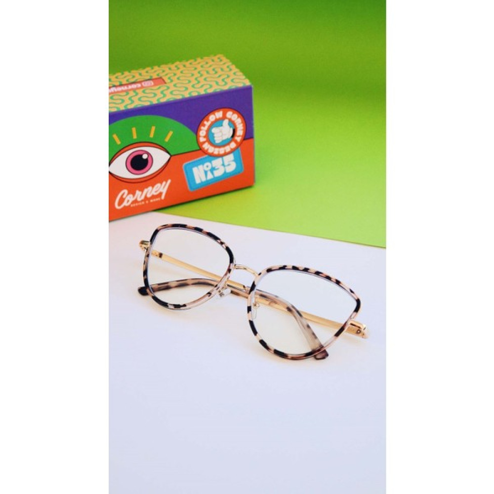 Corney Design Chaney Cat Eye Gözlük (Mavi Işık Filtreli) - Leopar Kadın Güneş Gözlükleri Fiyatı