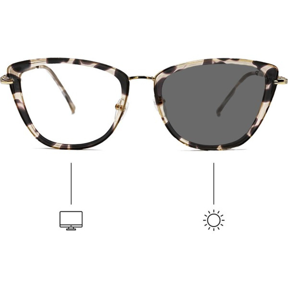 Corney Design London Cat Eye Fotokromik Gözlük - Leopar Kadın Güneş Gözlükleri Fiyatı