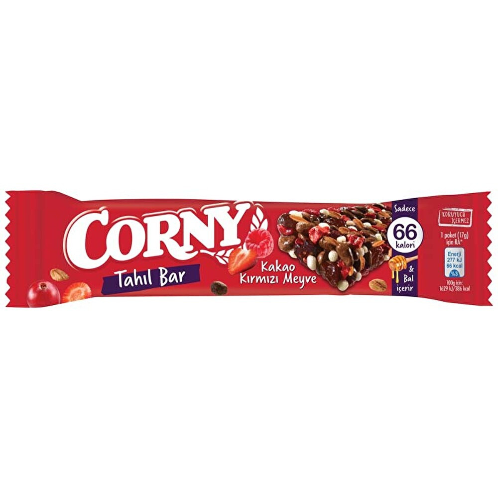 Corny Kakao-Kırmızı Meyve Tahıl Bar 17 G Bisküvi ve Kek Fiyatı