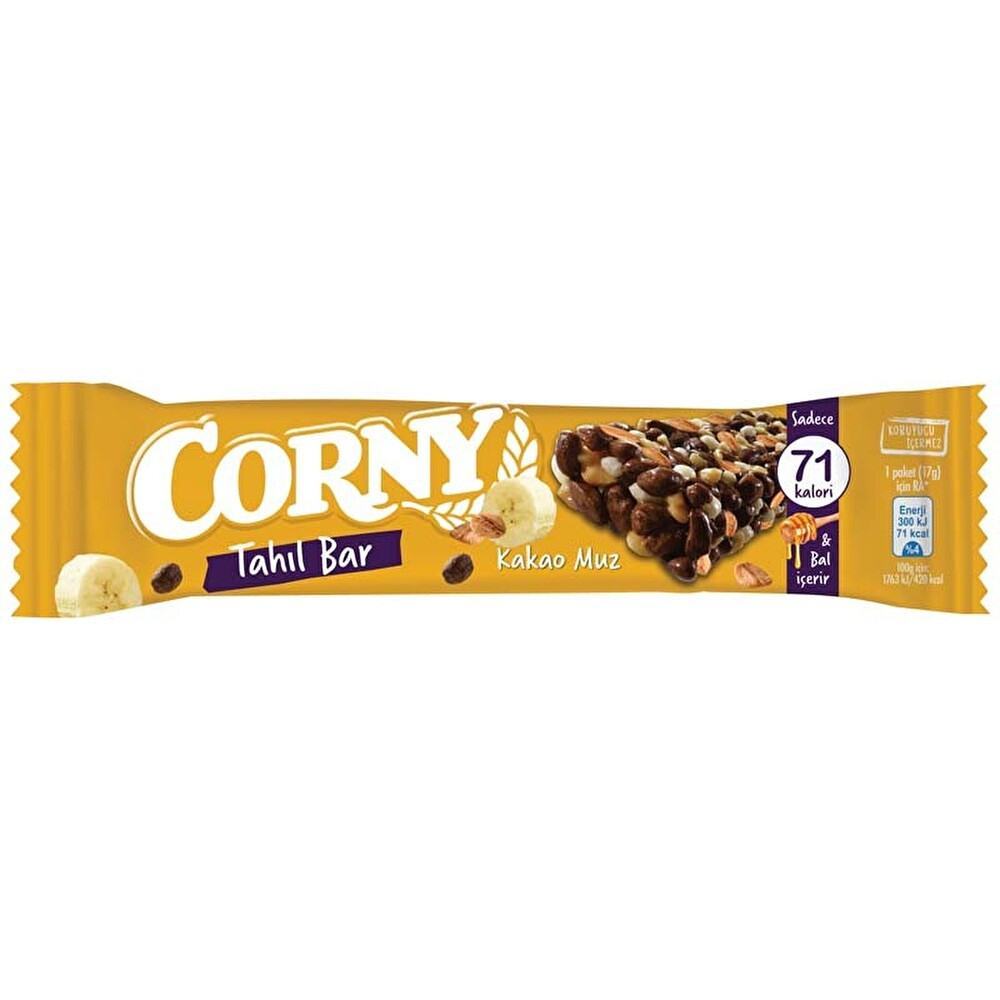 Corny Kakao-Muz Tahıl Bar 17 G Bisküvi ve Kek Fiyatı