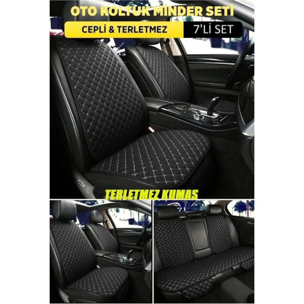 Corvette C6 Terletmez Kumaş Minterletmez Kumaş 7 Parça Full Takım Siyah-Beyaz Oto Boyaları Fiyatı