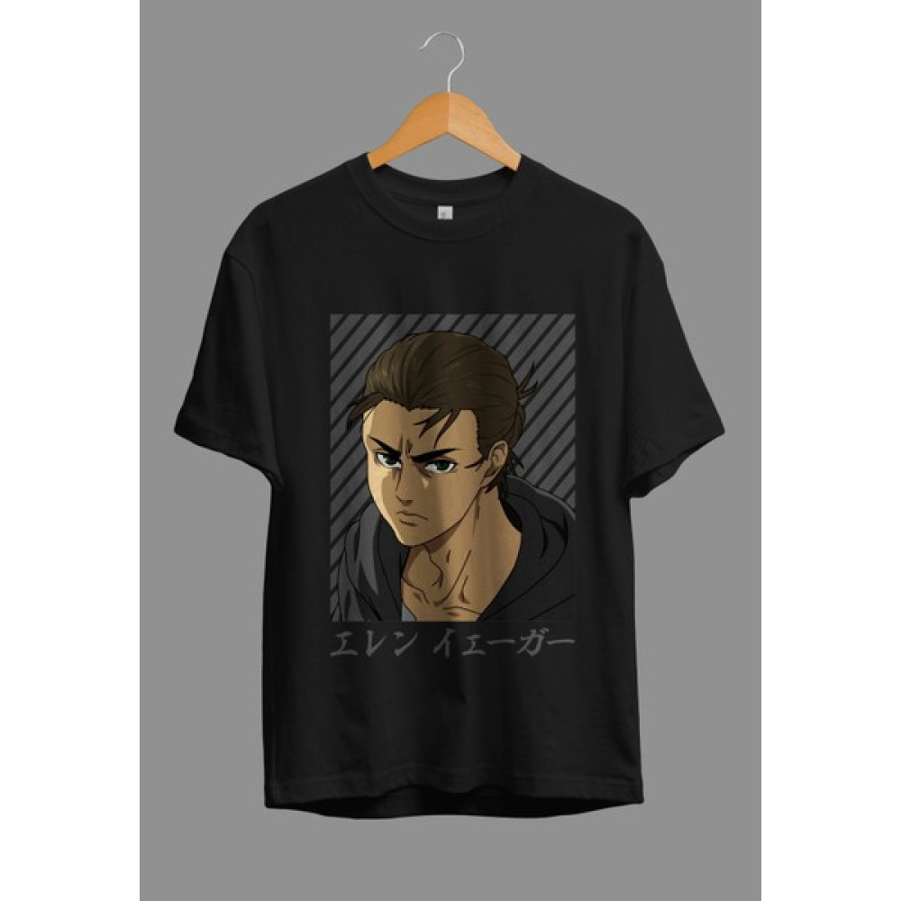 Corvoart Oversize Attack On Titan Eren Yeager Anime Baskılı Tişört Bayan T-shirt Fiyatı