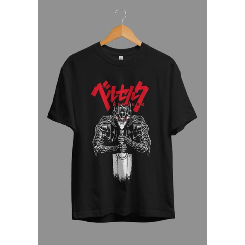 Corvoart Oversize Berserk Anime Guts Karakter Tasarım Baskılı Tişört Erkek T-shirt Fiyatı