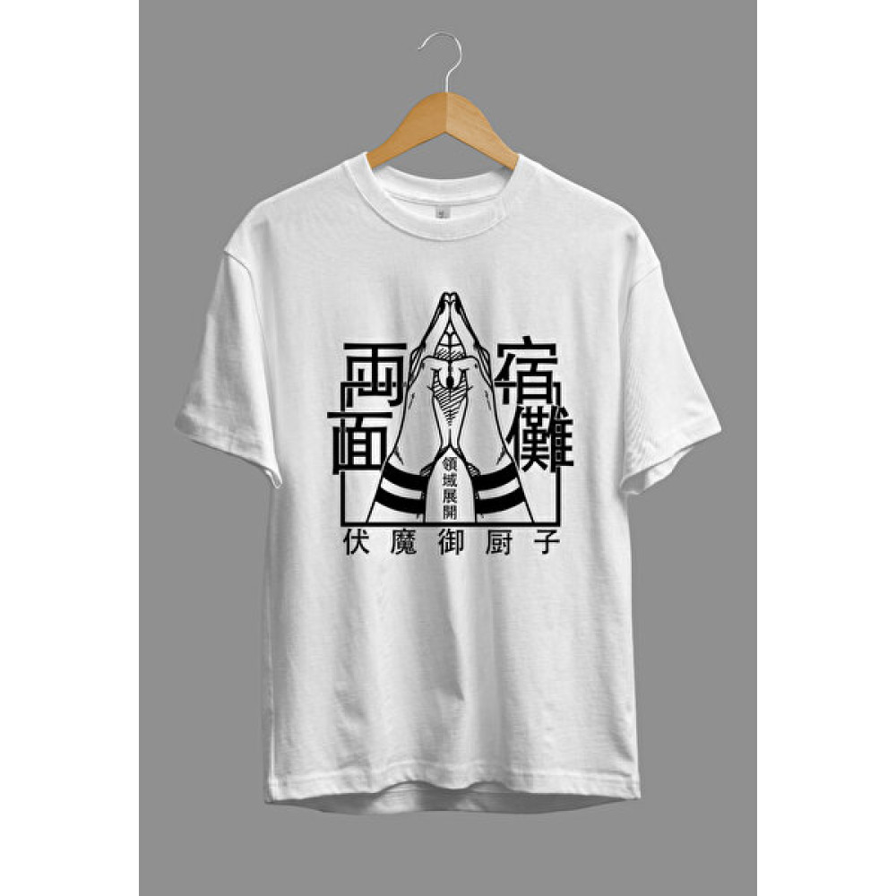 Corvoart Oversize Jujutsu Kaisen Jujutsu El Hareketleri Anime Baskılı Tasarım Tişört Erkek T-shirt Fiyatı