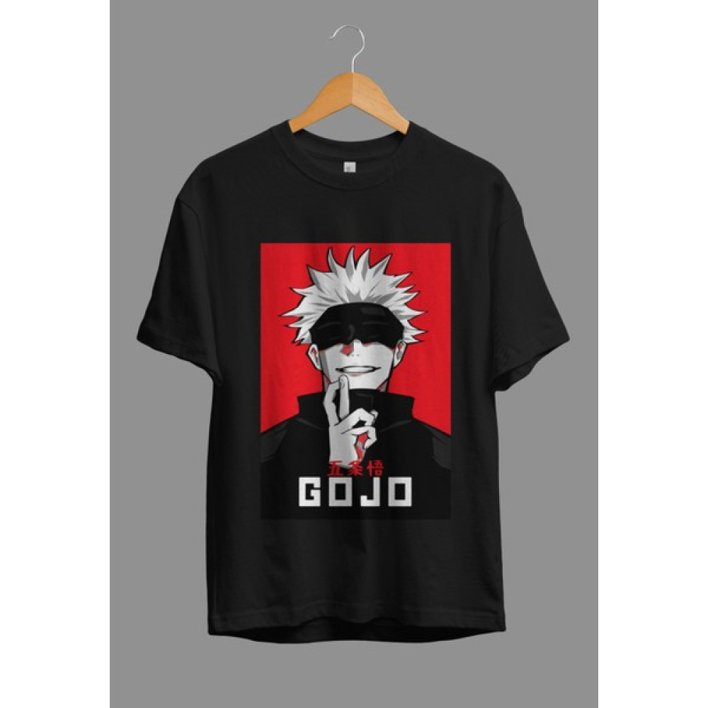 Corvoart Oversize Jujutsu Kaisen Satoru Gojo (Sensei) Anime Karakter Baskılı Tasarım Tişört Erkek T-shirt Fiyatı