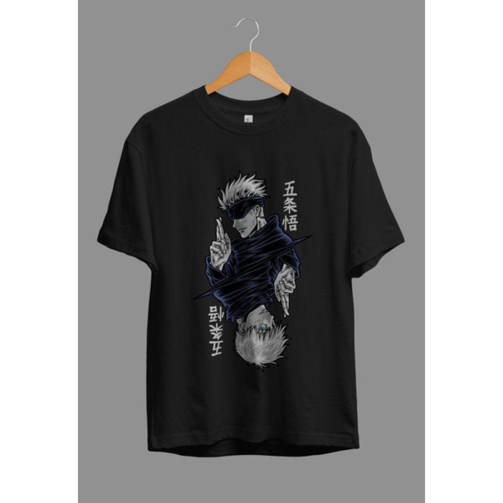Corvoart Oversize Jujutsu Kaisen Satoru Gojo ve Toge Inumaki Anime Karakter Baskılı Tasarım Tişört Erkek T-shirt Fiyatı