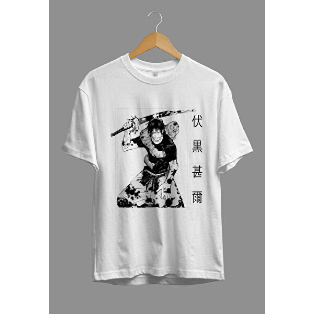 Corvoart Oversize Jujutsu Kaisen Toji Fushiguro Anime Karakter Baskılı Tasarım Tişört Erkek T-shirt Fiyatı