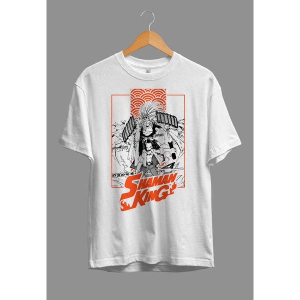 Corvoart Oversize Shaman King Yoh Asakura Anime Karakter Baskılı Tişört Bayan T-shirt Fiyatı