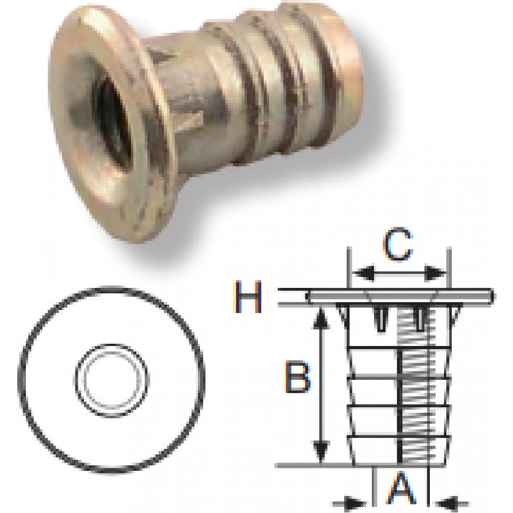 Coşafak Siso M6, Ø14X14MM, Çelık Dübel Burç DR-614 - 1 Adet - 14 mm Oto Boyaları Fiyatı