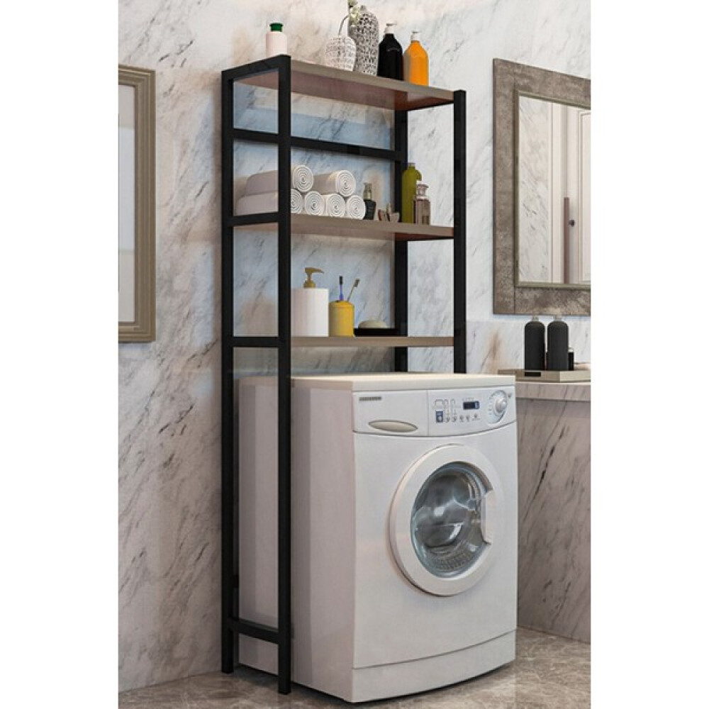 Coşar Group Çamaşır Makinesi Üstü Düzenleyici Raf Banyo Dolabı Rafı Makina Üstü Dolap Raf Ceviz Banyo Dolabı / Mobilyası Fiyatı