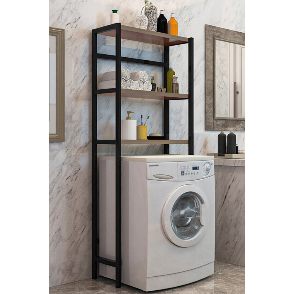 Cosargroup Çamaşır Makinesi Üstü Düzenleyici Raf Banyo Dolabı Rafı Makina Üstü Dolap Raf Ceviz Banyo Aksesuarları Fiyatı