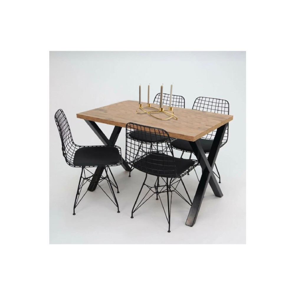 Cosargroup Masa Sandalye Takımı X Ayak Woody Çam 120x80 Cm Yemek Masa Takımı Yemek & Mutfak Masası Fiyatı
