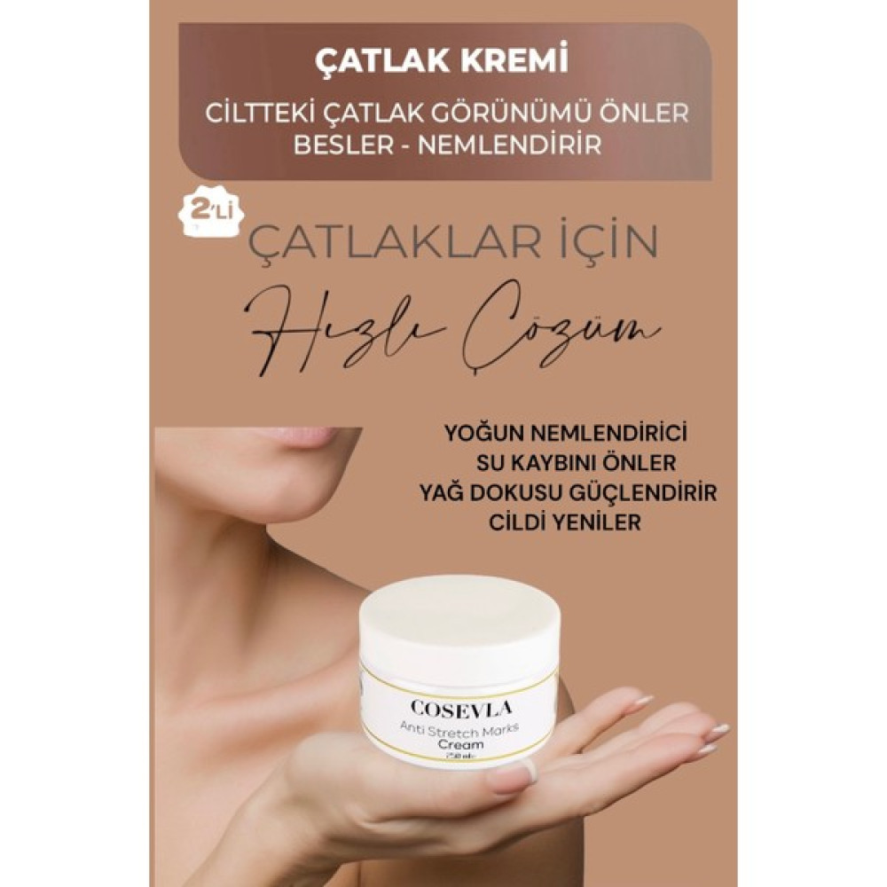 Cosevla 2'li Set Çatlak & Selülit Karşıtı Sıkılaştırıcı Yoğun Nemlendirici Bakım Kremi 250ML+250MI Vücut Sıkılaştırıcı ve İncelticiler Fiyatı
