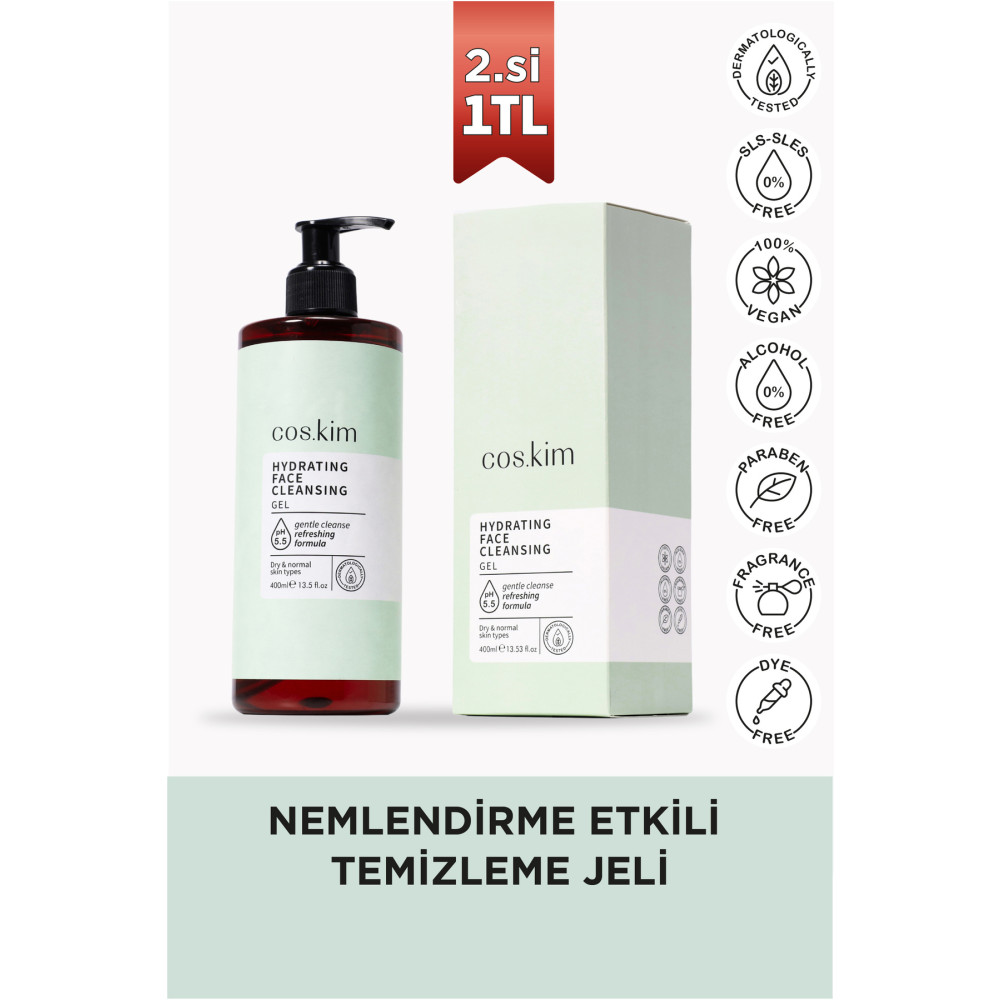 Cos.kim Nemlendirme Etkili Temizleme Jeli - Kuru-normal Ciltler | Hydrating Face Cleansing Gel 400 Ml Cilt Temizleme ve Peeling Fiyatı