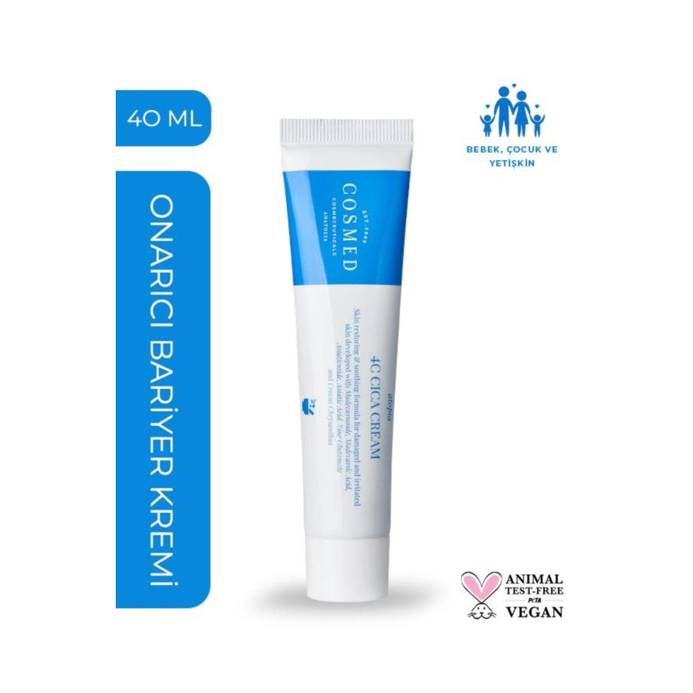 COSMED Atopia 4c Cica Centella Cream 40 Ml-hasar Görmüş Ciltler Için Yatıştırıcı Onarıcı Bariyer Krem Cilt ve Yüz Bakımı Fiyatı