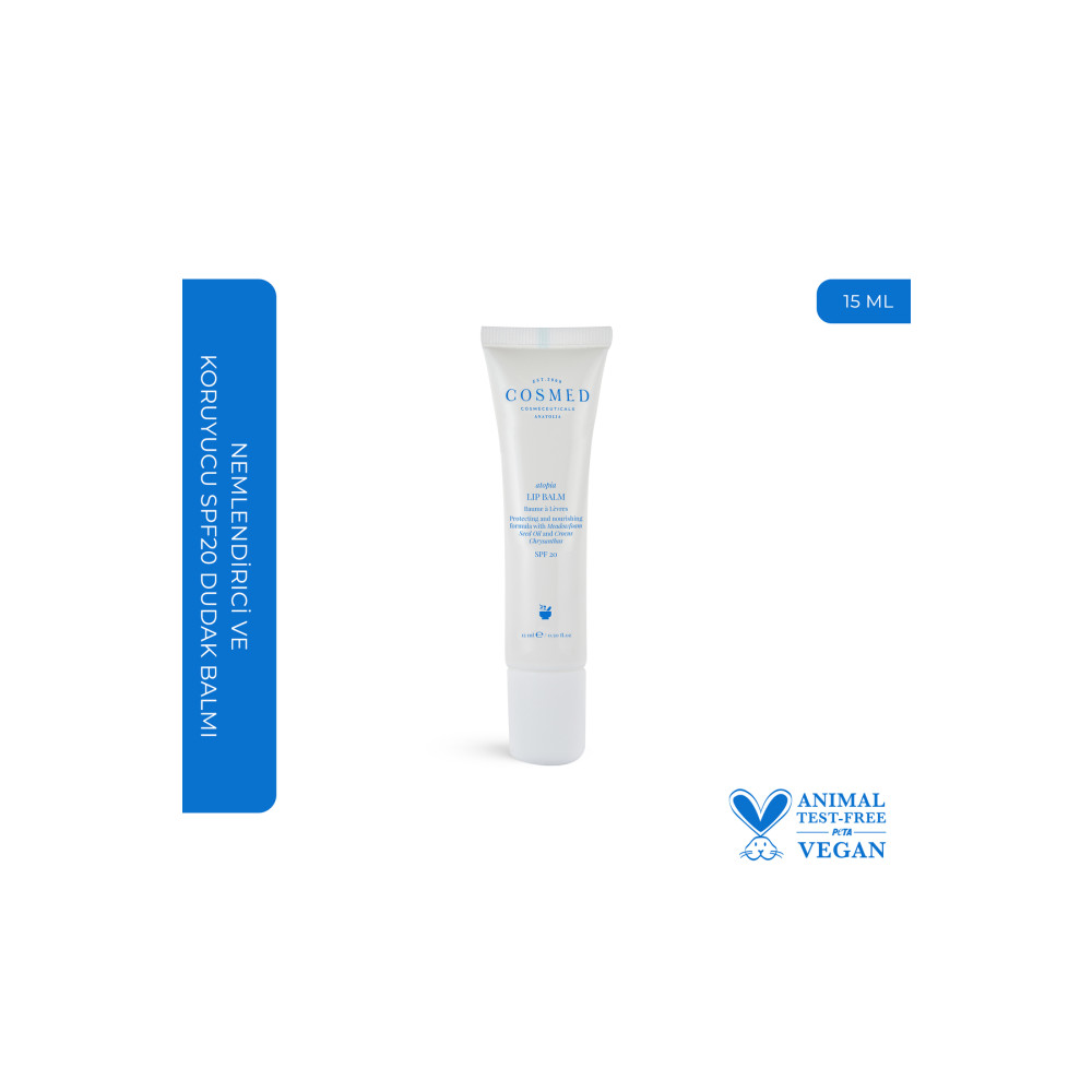 COSMED Atopia Lip Balm - Nemlendirici Ve Koruyucu Dudak Balmı Spf 20 15 ml Dudak Bakımı / Koruyucu Fiyatı