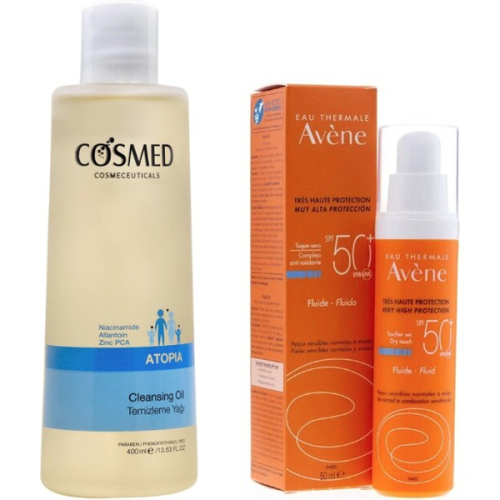 Cosmed Atopia Temizleme Yağı 400 ml + Avene Fluid Dry Touch Spf 50 Güneş Koruyucu Krem 50 ml Cilt Temizleme ve Peeling Fiyatı