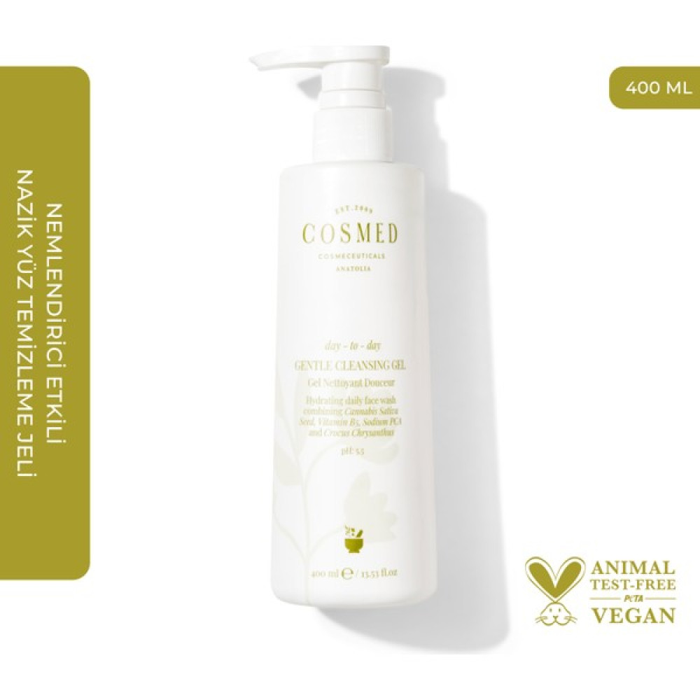 Cosmed Day-To-Day Gentle Cleansing Gel - Yüz Temizleme Jeli - Karma Cilt Yıkama Jeli 400 ml Makyaj Temizleyicileri Fiyatı
