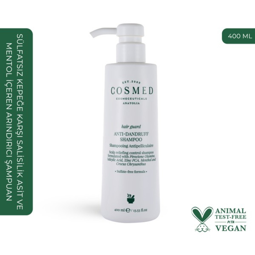 Cosmed Hair Guard Anti-Dandruff Shampoo 400 ml Şampuan ve Saç Kremi Fiyatı