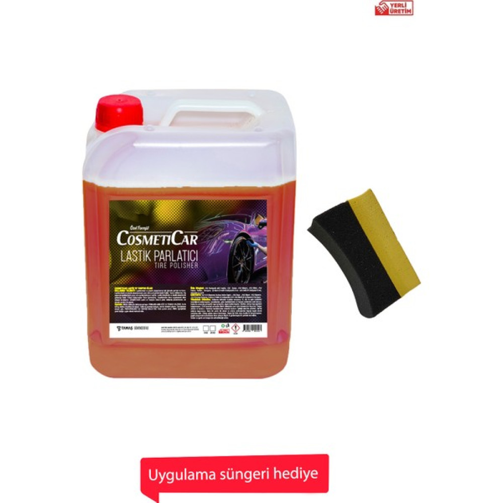 CosmetiCar 5 kg Lastik Parlatıcı Islak Görünüm Uzun Süre Kalıcılık ve Uygulama Süngeri Lastikler Fiyatı