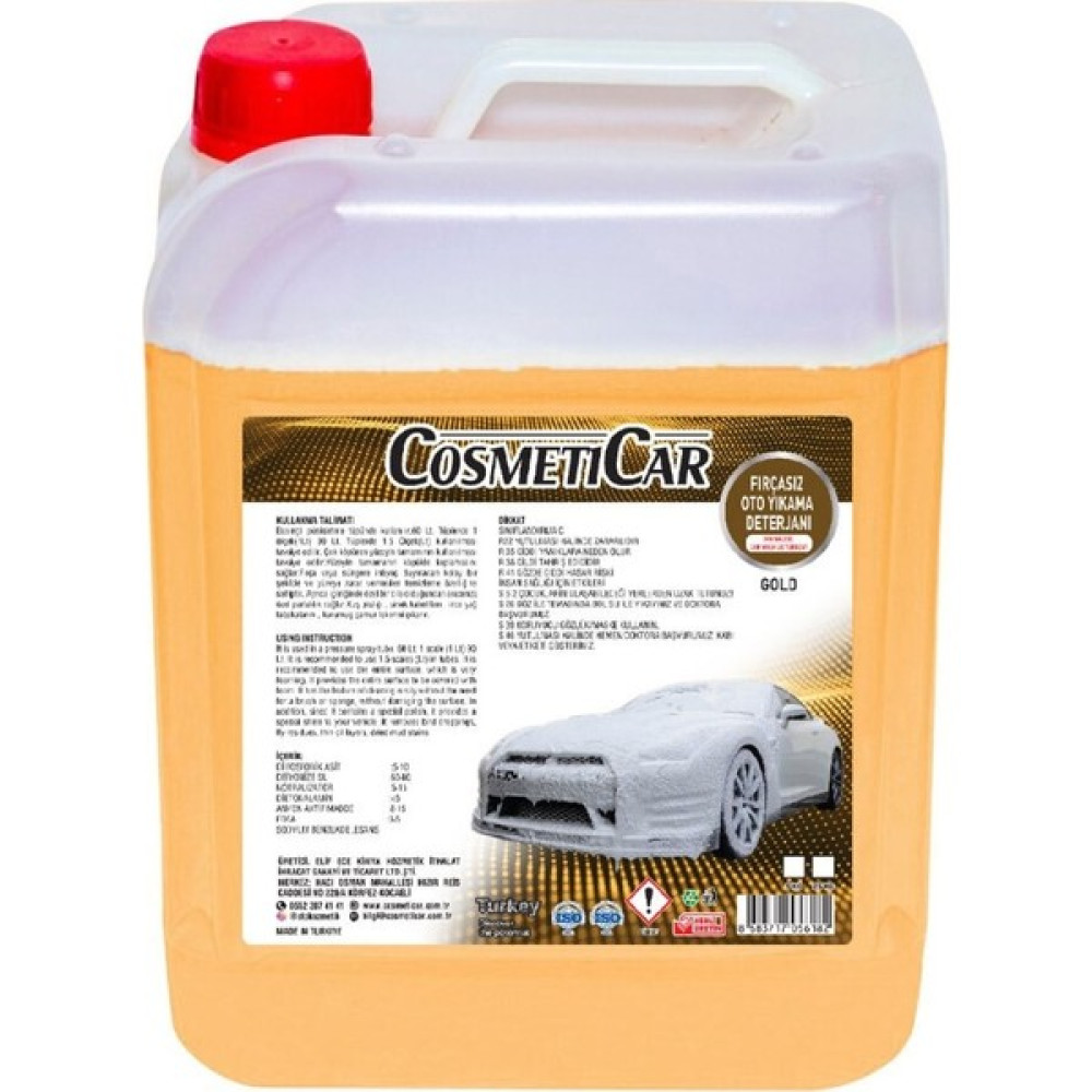 CosmetiCar 5kg Cilalı Oto Şampuanı Gold Serisi Köpük Şampuan Oto Yıkama Ürünleri Fiyatı