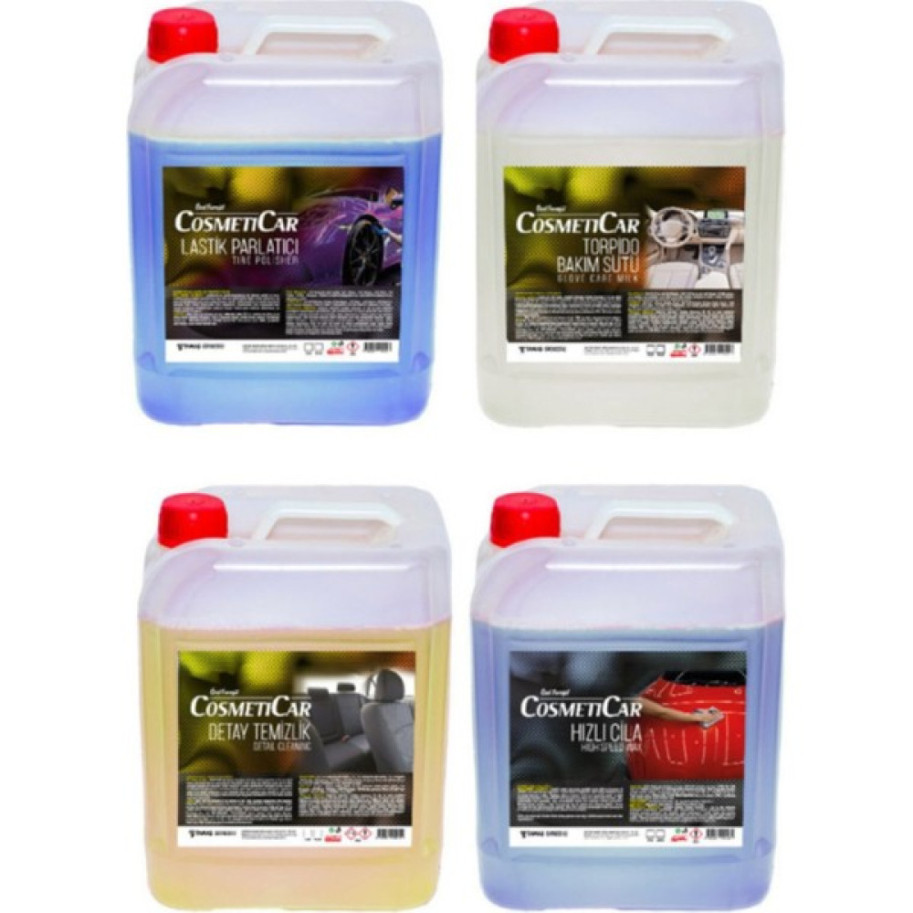 CosmetiCar 5l x 4 Efsane Set Lastik Parlatıcı x Torpido Sütü x Hızlı Cila x Detay Temizlik Oto Bakım & Temizlik Ürünleri Fiyatı