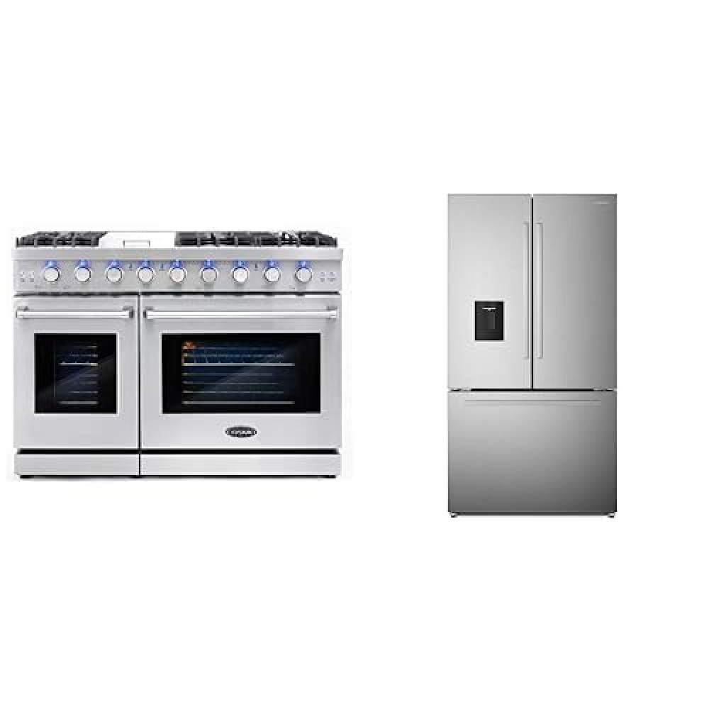 Cosmo 2-Piece Kitchen Package, 48" Gas Range & Refrigerator