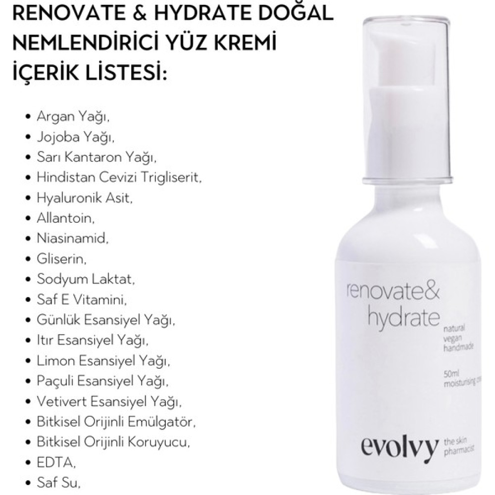 Cosmo Lab Evolvy Renovate & Hydrate Nemlendirici Yüz Kremi Nemlendiriciler Fiyatı