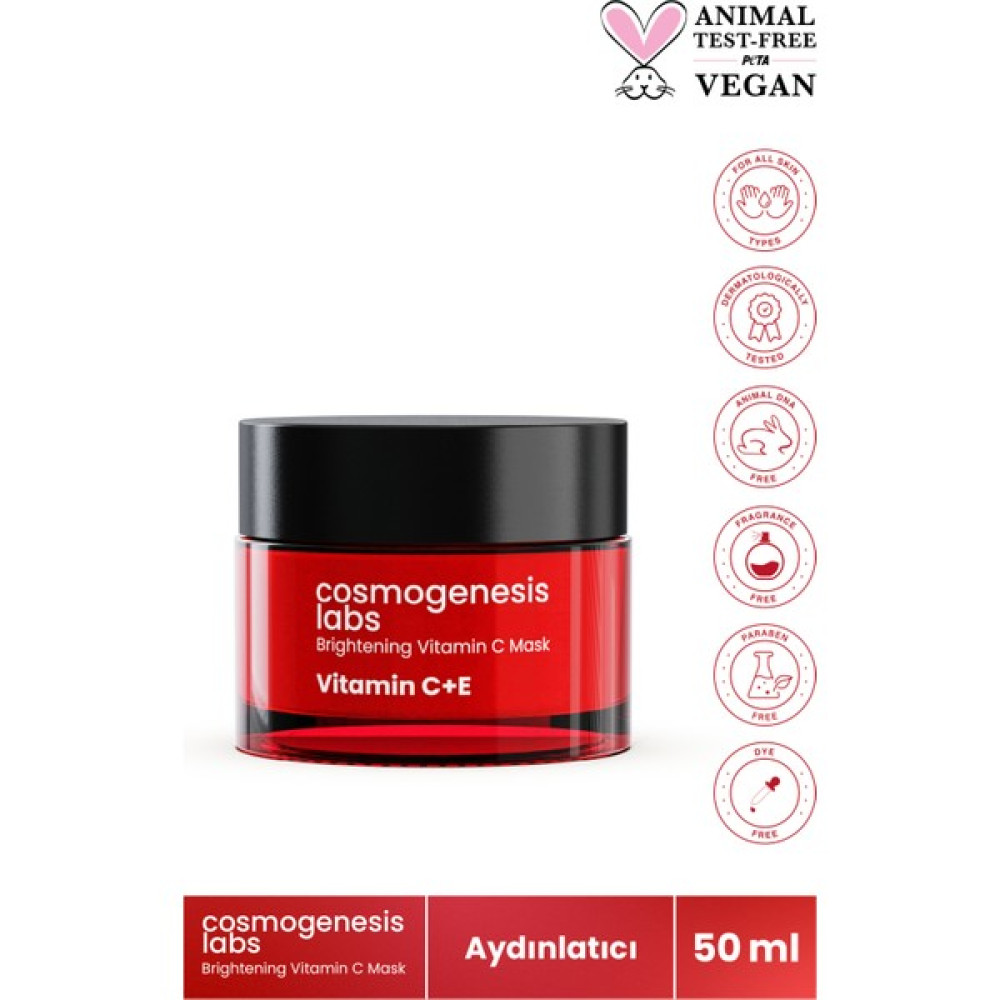 Cosmogenesis Labs Aydınlatıcı C Vitamini Maske 50ML Cilt Besleyici ve Nemlendirici Etkili Anında Esneklik Antioksidan - 1 Maskeler Fiyatı