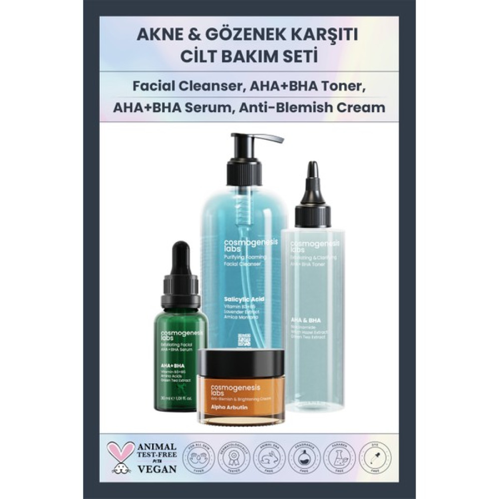 Cosmogenesis Labs & Gözenek Bakım Seti - Peeling Tonik Serum Temizleyici Nemlendirici Cilt ve Yüz Bakımı Fiyatı