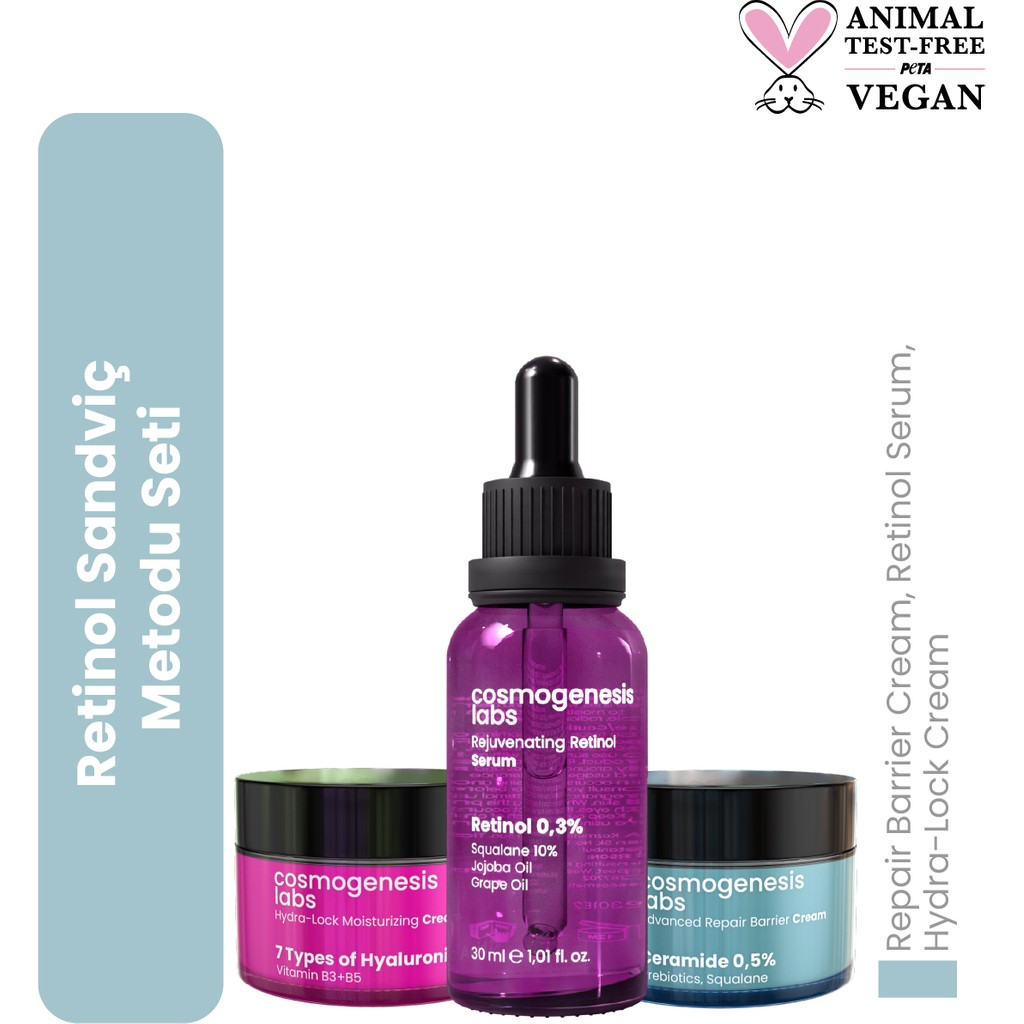 Cosmogenesis Labs Retinol Sandviç Metodu Cilt Bakım Seti Vegan - HBCV0000AIXYEA Diğer Fiyatı