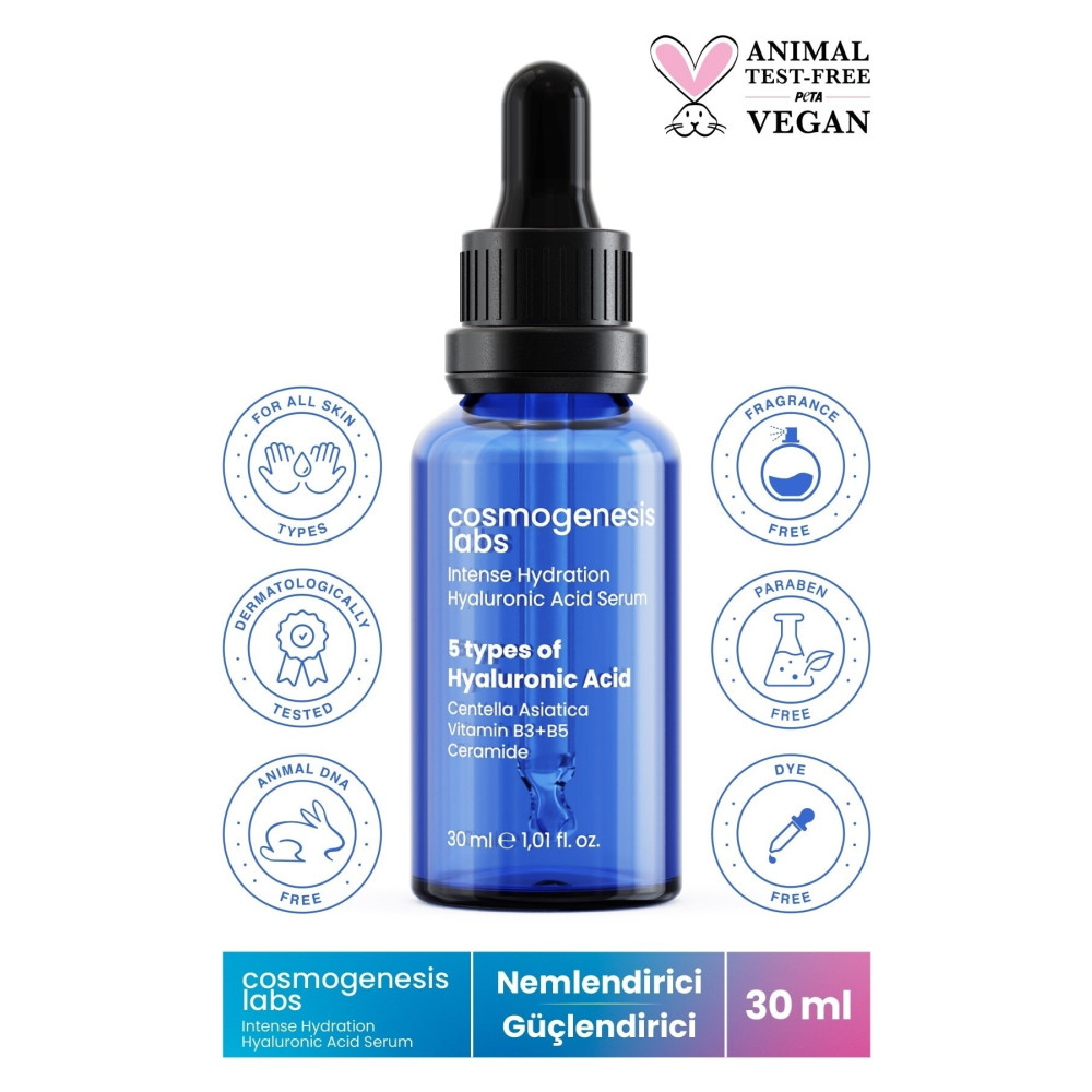 Cosmogenesis Labs Yoğun Nemlendirici Güçlendirici Hyaluronik Asit Cilt Serumu 30 ml (2% Hyaluronic Acid + Vitamin B3) Cilt ve Yüz Bakımı Fiyatı