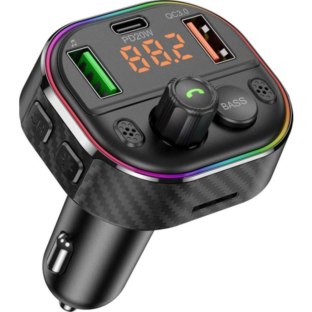 Cosmostech Car T86M Araç Fm Transmitter 5.0 Bluetooth Araç Kiti Hızlı 20W Şarj Qc3.0 Çift USB Mp3 Sd Kart Çakmaklık Girişli Oto Müzik Çalar Oto Teypleri Fiyatı