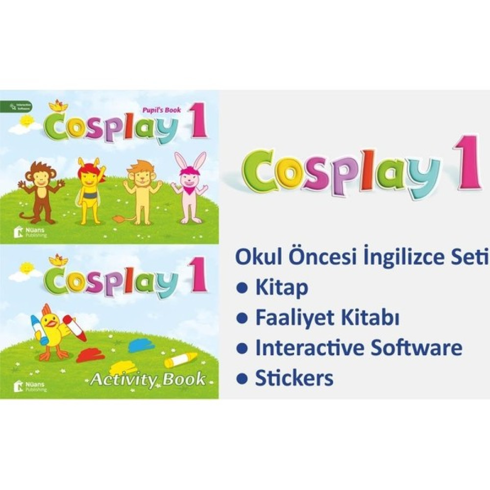 Cosplay 1 Okul Öncesi İngilizce Eğitim Seti + Software Yabancı Dil Öğretici Kitaplar ve Eğitim Setleri Fiyatı
