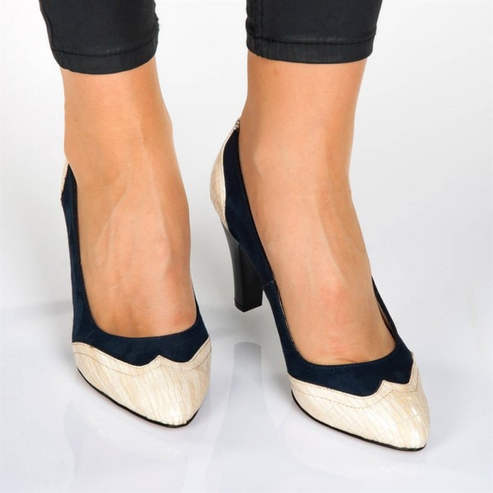 Costo Shoes 1954-LACIVERT-SÜET Bej Lezar Büyük Numara Bayan Ayakkabısı Kadın Günlük Ayakkabıları Fiyatı