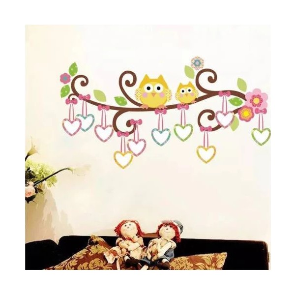 Cosy Home Gift Bebek Çocuk Odası Renkli Baykuş Ağacı Resim Albüm Sticker Pvc Duvar Süsü Bebek Odası Duvar Süsü Fiyatı