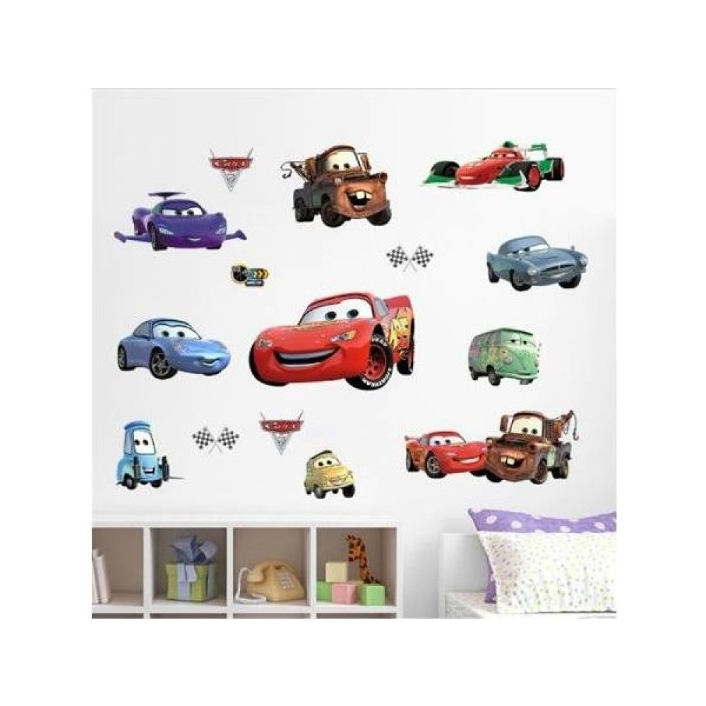Cosy Home Gift Çocuk Bebek Odası Cars Arabalar Şimşek Mcqueen ve Arkadaşları Tam Seri Sticker Pvc Duvar Süsü Bebek Odası Duvar Süsü Fiyatı
