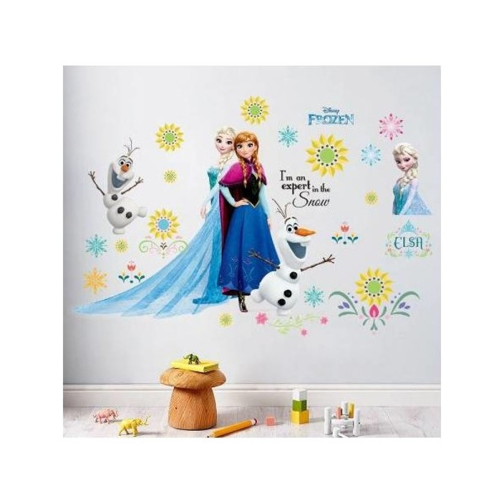 Cosy Home Gift Çocuk Bebek Odası Frozen Anna Elsa Olaf Fuul Paket Karlar Ülkesi Sticker Pvc Duvar Süsü Bebek Odası Duvar Süsü Fiyatı