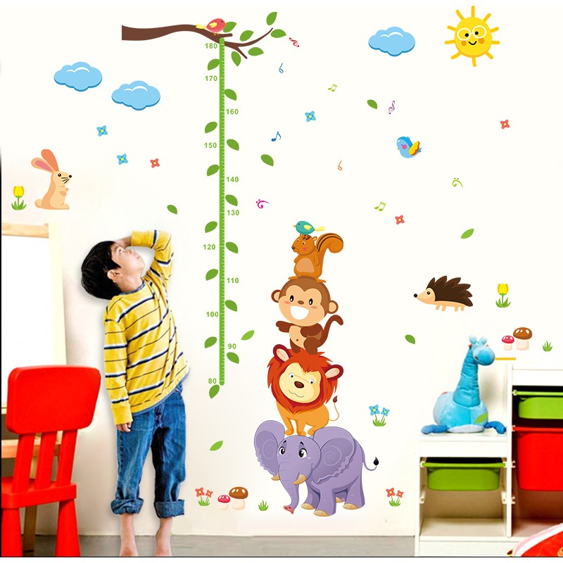 Cosy Home Gift Gelişim Boy Ölçer Aslan Maymun Sincap Büyük Boyut Çocuk Odası Ev Sticker Duvar Çıkartması 155X165Cm SSD / Solid State Drive Fiyatı