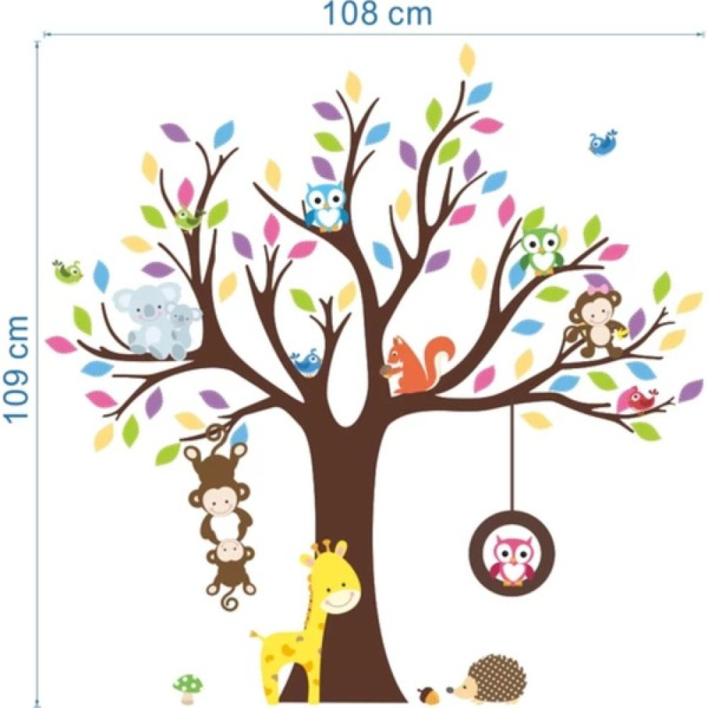 Cosy Home Gift Zürafa Baykuş Kirpi Kuş Koala Sevimli Asia Hayvanları Ev Duvar Dekor Sticker Oto Boyaları Fiyatı