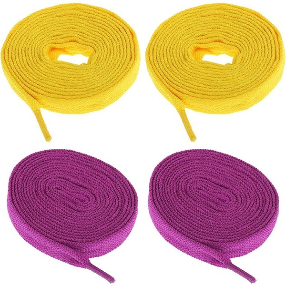 Cosy Zone 2 Çift Rulo Inline Skate Ayakkabılı Patinaj Paten Dizeleri Ayakkabı Dekorasyon - Mor Sarı 1,80CM (Yurt Dışından) Paten Fiyatı