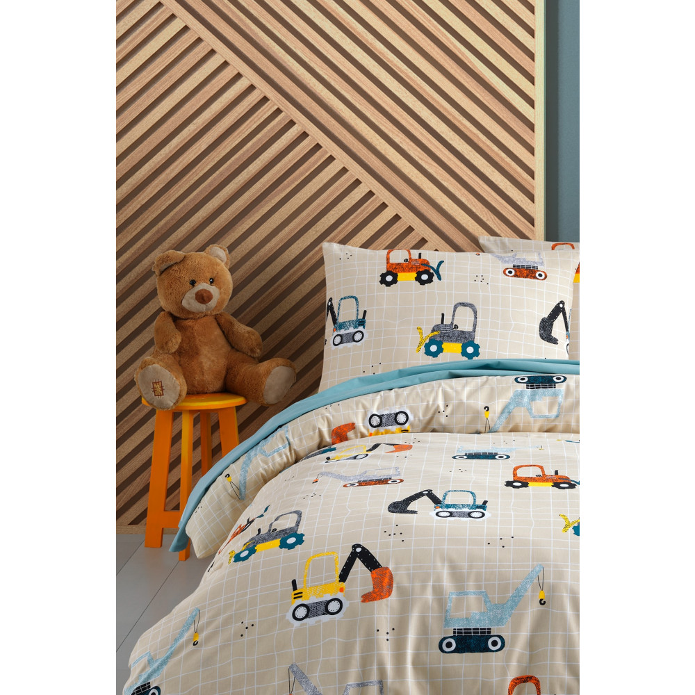 Cote Blanc Construction %100 Pamuk Ranforce Tek Kişilik Nevresim Takımı 160x220 Nevresim Takımı Fiyatı