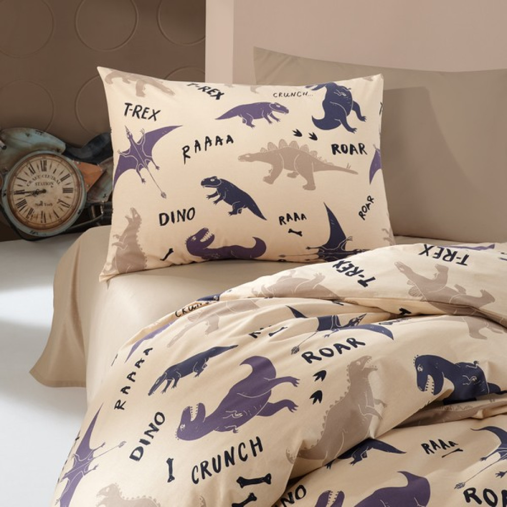 Cote Blanc Dino Pamuk Ranforce Tek Kişilik Nevresim Takımı - Renkli - 160 x 220 cm Nevresim Takımı Fiyatı